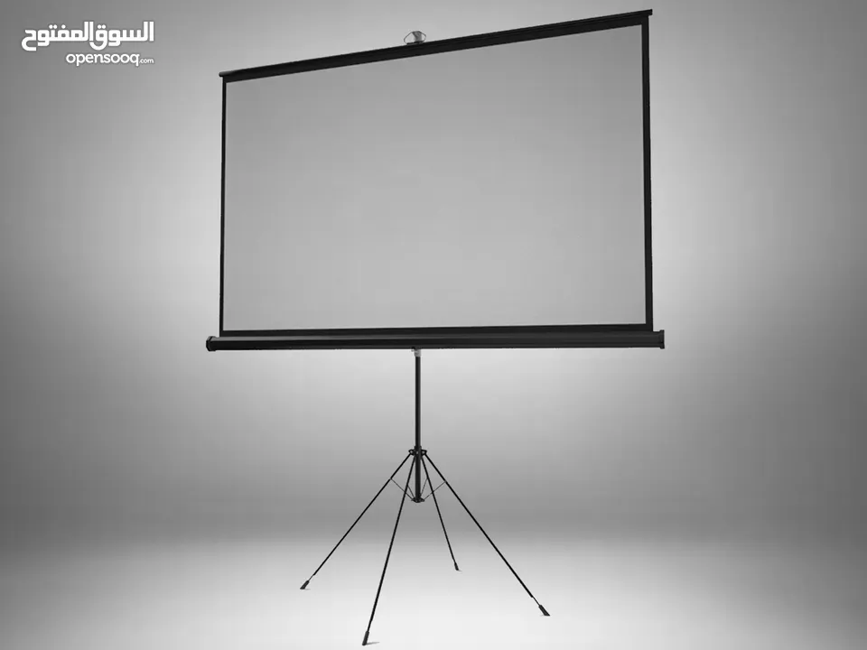 شاشةعرض بروجيكتر بمقاسات مختلفة يدوي او كهربائي او ترايبود Manual or Automatic Projector Screen