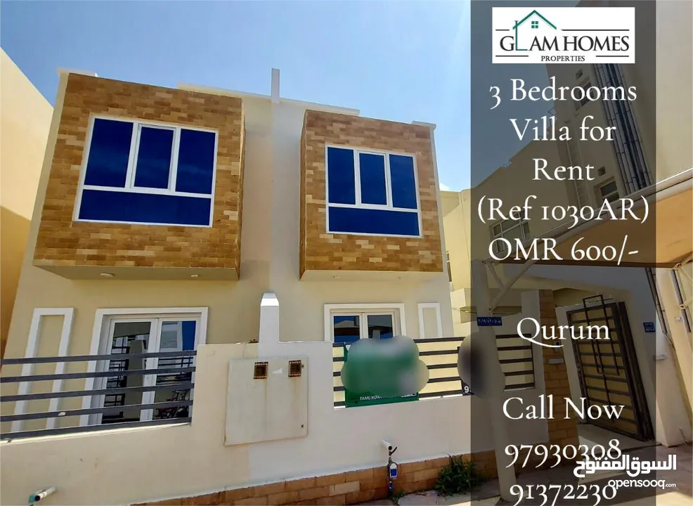 3 Bedrooms Villa for Rent in Qurum REF:1030AR