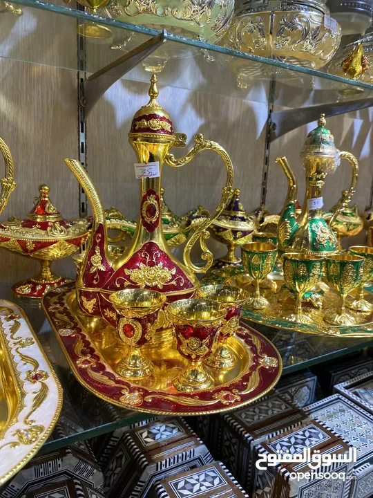 طقم زمزميات نحاس مينا
