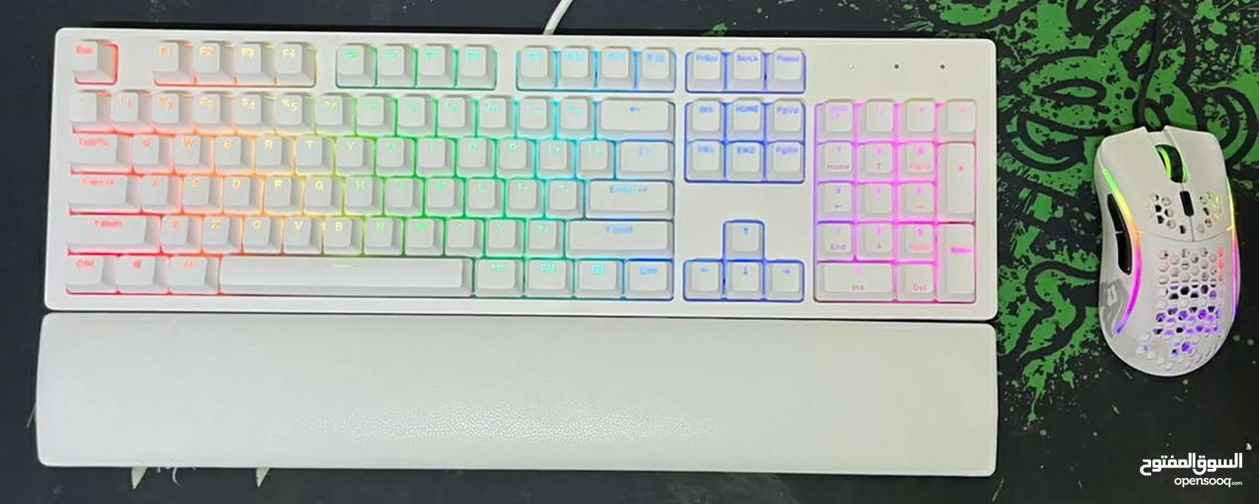 Brand New White Gaming Rgb Keyboard And Glorious Gaming Rgb Mouse Bundle