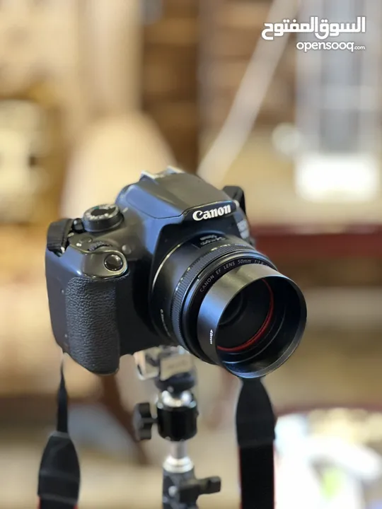 Canon 1200d + 50mm f/1.8 STM lens + accessories