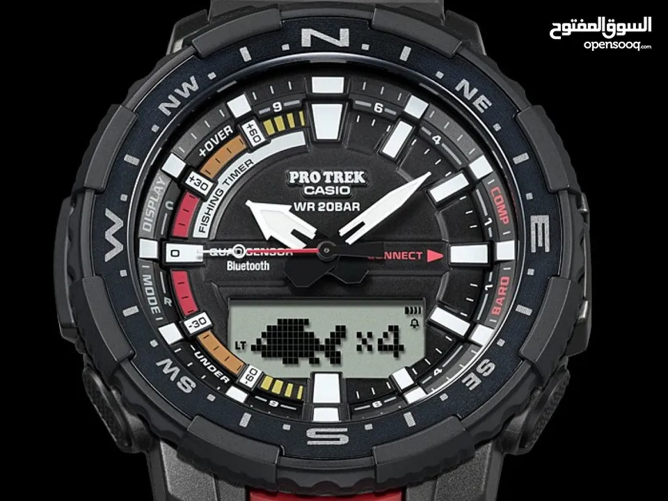 Casio Protrek PRT B70 حساسات وبلوتوث للاتصال بالهاتف
