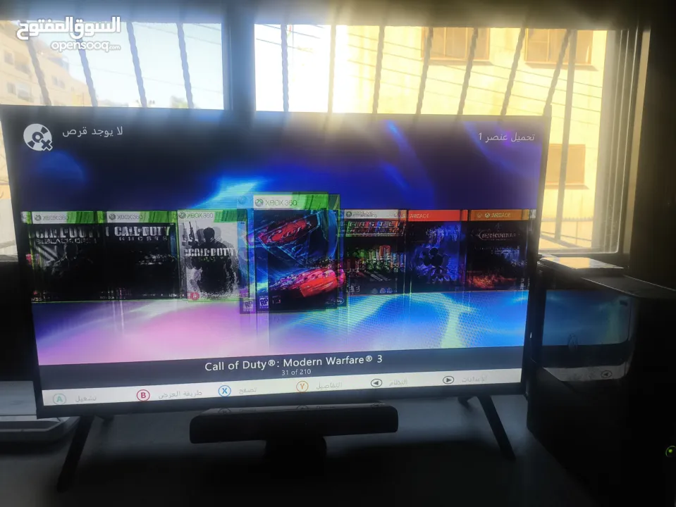 xbox360 مجدد مهكر مع ايد و250 لعبة من افضل الالعاب وكونيكت السعر 550 شيكل غير قابل للتنزيل