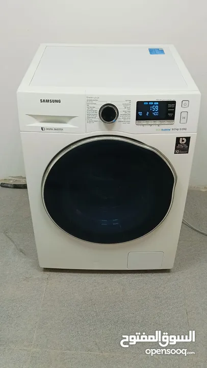 Samsung new model 8:6 KG washer and dryer for sale in good working with warranty delivery is availab