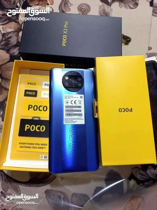 مستعمل  poco X3 pro رام 8 جيجا 256 أغراضة والكرتونه الأصلية متوفر توصيل