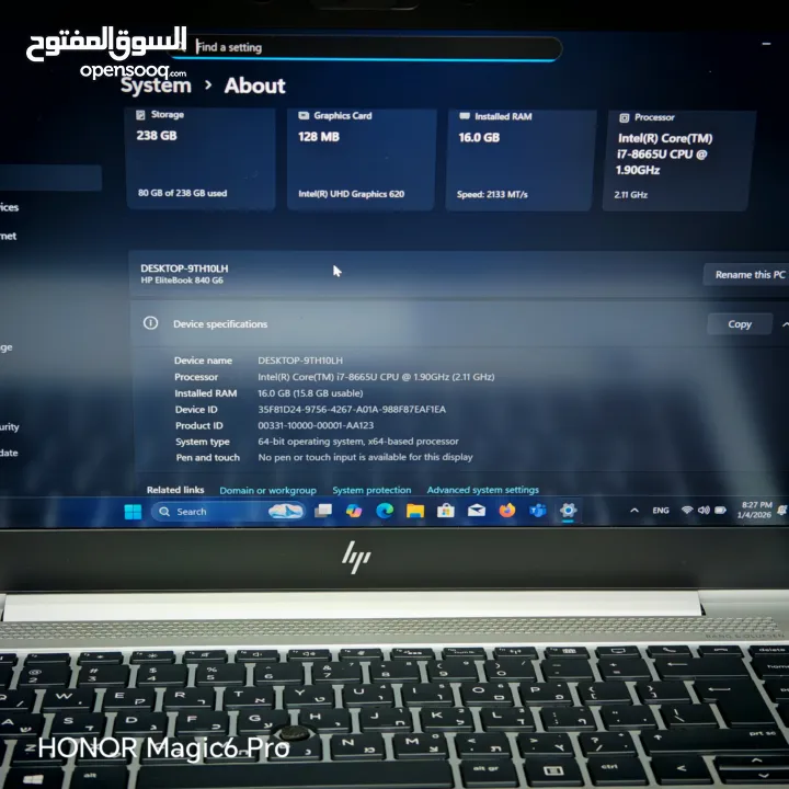 لابتوب hp elitebook 840 G6