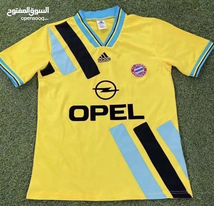 قميص بارين ميونخ الاحتياطي موسم 1993 الأصفر متوفر جميع المقاسات