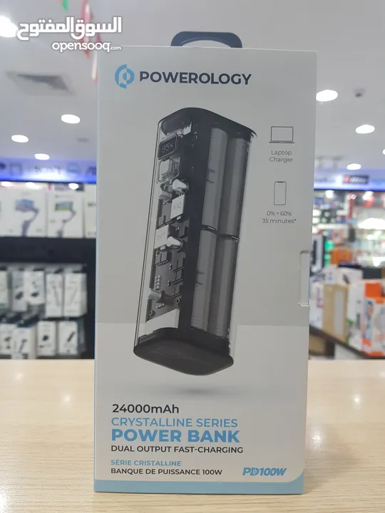 powerology 24000mah crystalline Series power bank PD 100W