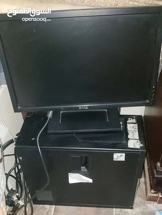 كمبيوتر كامل مع الشاشه وكرت شاشه (GT1030)نظييف بسعر عرطه