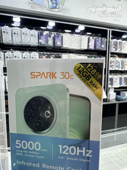 Tecno Spark 30c (128 GB / 6+6 RAM)  تكنو سبارك 2024 تكنو سبارك الجديد كليا لفترة محدودة بسعر حرق