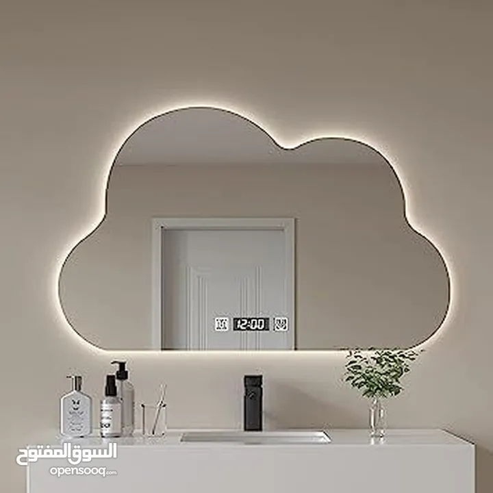 Mirror with LED light & stan