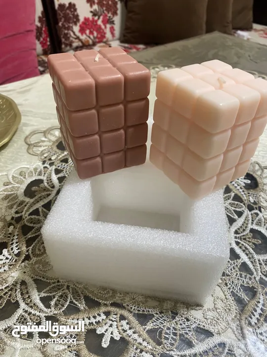 شمع جاهز للبيع روائح بتجنن شوكولا وحليب حجم كبير