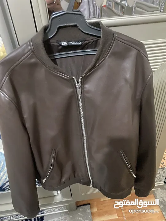 جاكيت جلد Zara original / size L