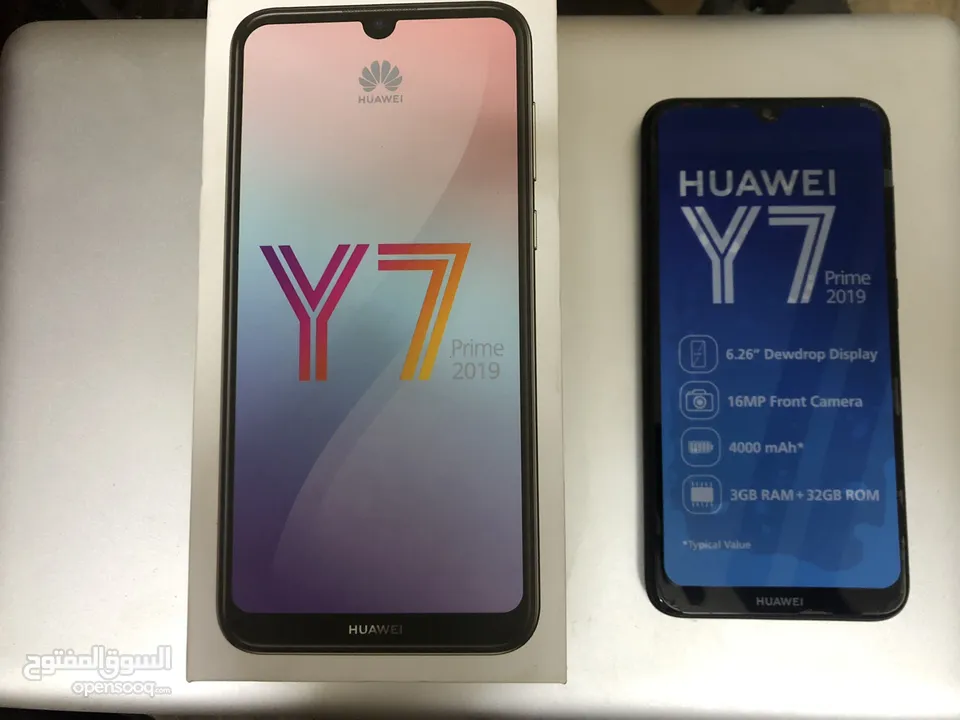 هواوي Y7 Prime 2019 بحالة الجديد مش مفتوح استخدام شخصي