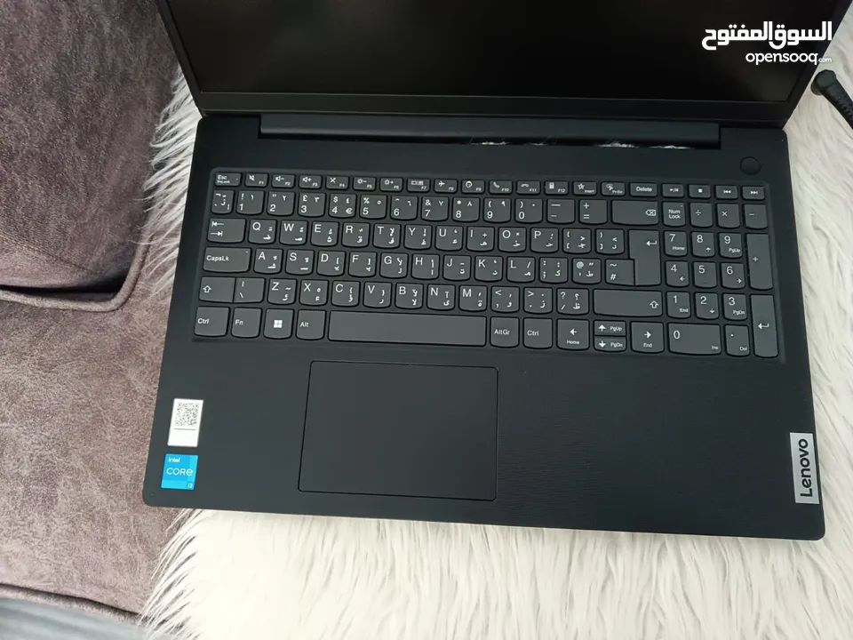 لابتوب لينوفو موديل 2023 لون اسود قصة حديثة معالج core i3 الجيل الحادي عشر رامات 8 جيجا3200 تردد  ها