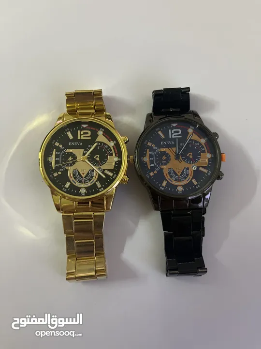 ساعات راقية وبسيطة بالالوان الذهبي والاسود - simple & luxury watchs (gold and black)