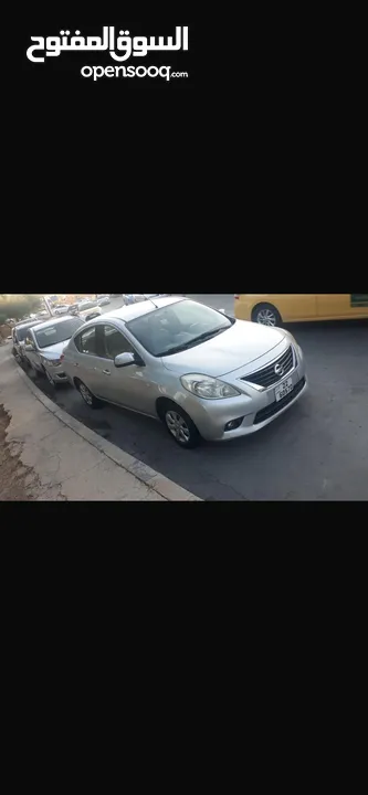 نيسان صني موديل 2012 لون سلفر فحص كامل جمرك لم تعمل سياحي بحاله ممتازه