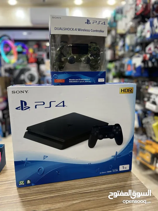 بلايستيشن 4 سلم بالكرتونة بسعر مميز playstation 4 slim 500 GB