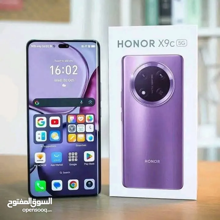 جهاز مستعمل ايام بالكرتونة Honer X9C 5G رام 24 جيجا 256 مكفول بالشركة أغراضة والكرتونه متوفر توصيل