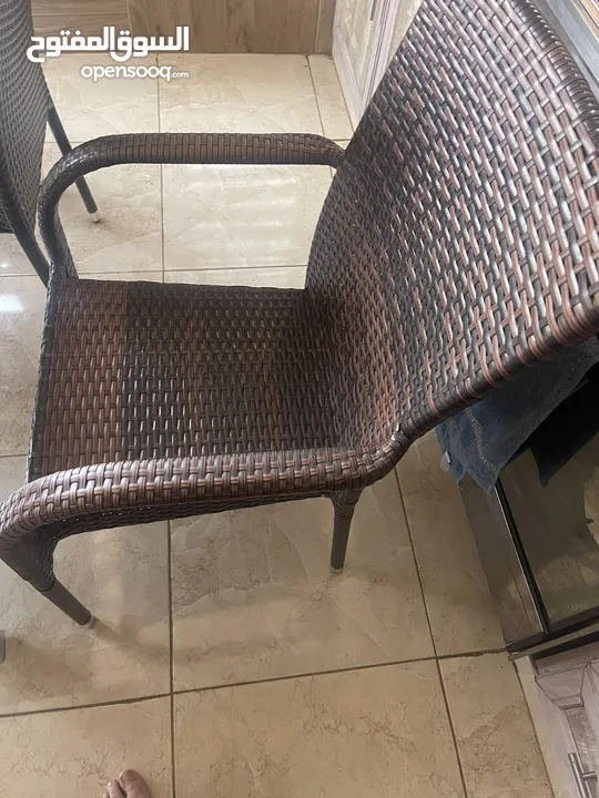 طاولة سفرة ريتان مع كراسي للبيع
