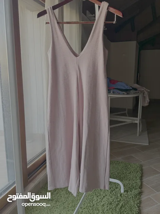 Powder Pink Cotton Overalls