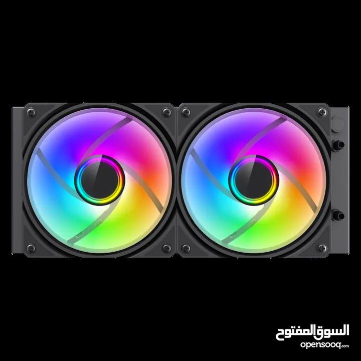 مراوح تبريد مائية مع شاشه تبريد قياس 240 سم  Gamemax IceBurg 240 Digital WH Fan