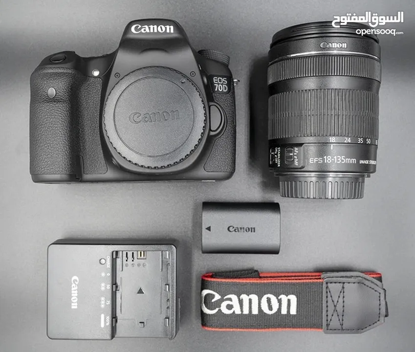 كاميرا كانون بحالة ممتازة  Canon Eos 70d