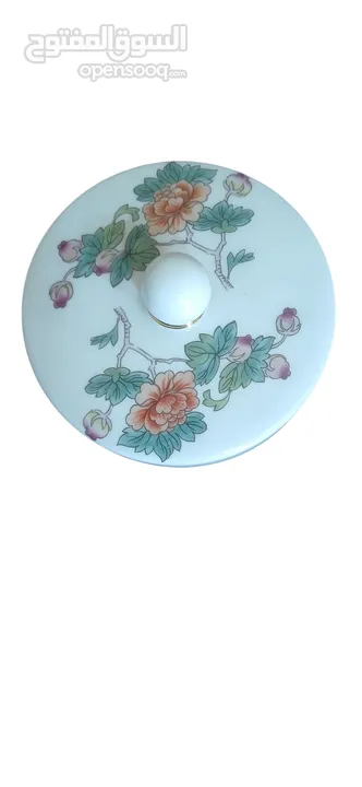 وعاء/مرطبان خزفي فاخر من WEDGWOOD - Kutani Crane - إنجليزي أصلي