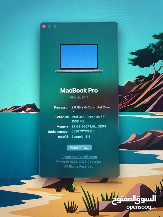 MACBOOK PRO 16” 2019 - CORE i7 - 32GB RAM - RADEON PRO 4GB GRAPHICS