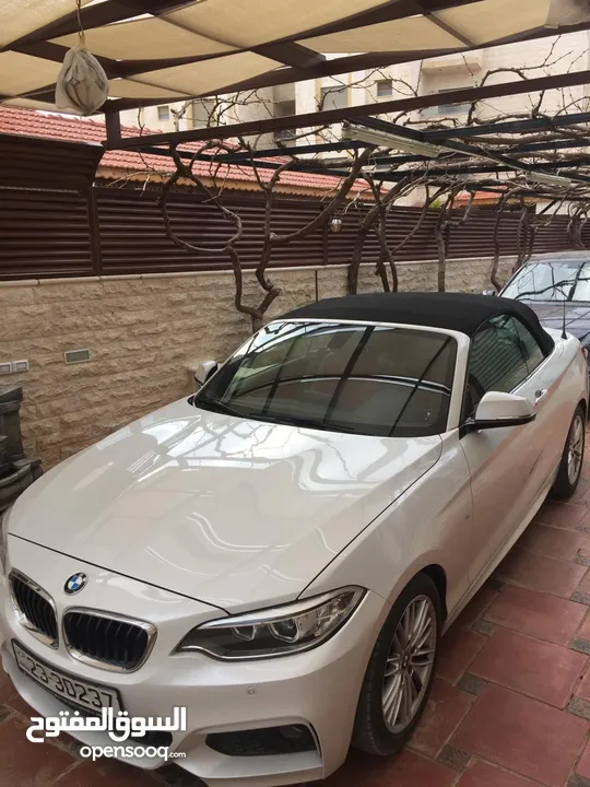 BMW 220I convertible كشف بحاله الوكاله  ال لون ابيض لؤلؤي 2016 وكاله