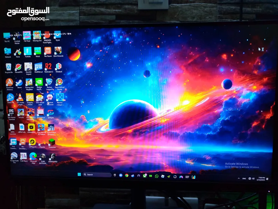 شاشه كمبيوتر (IPS )lenovo الجوده 1080 1920 و عدد اطارات الشاشه 75hz و التاخير 4ms