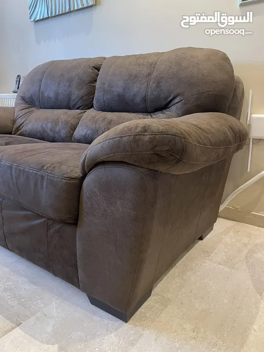 Nabuk Fabric Sofa Set (3 piece)