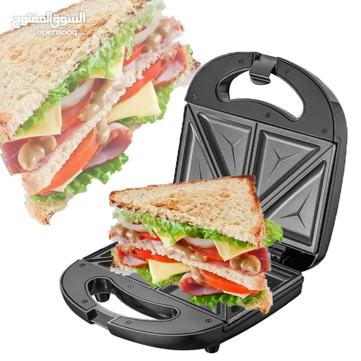 Popular Design Customized 800w Metal Non Stick Coated Toasted Sandwich Maker