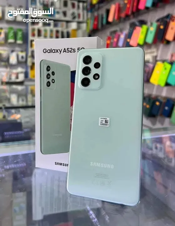 مستعمل اخو الجديد Samsung A52s 5G رام 16 جيجا 256 أغراضة والكرتونه الأصلية متوفر توصيل