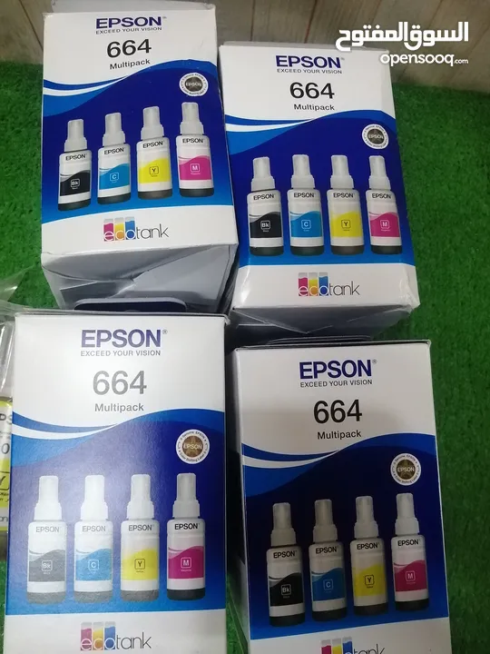 حبر ابسون epson 664(4 لون) تاريخ جديد   حبر 108 lc و lm ابسون اصلي السعر  للحبتين 30 د العدد محدود