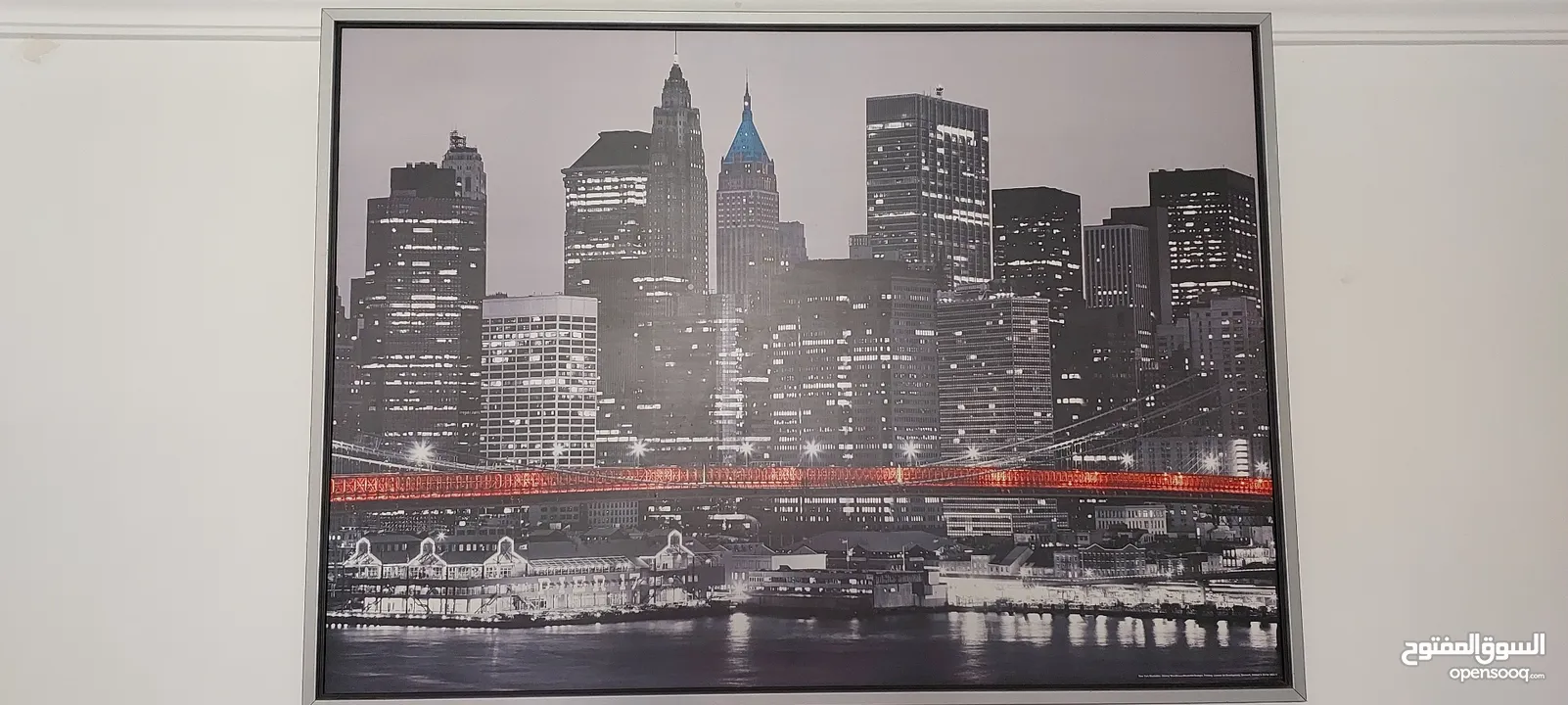 للبيع لوحة مدينة نيويورك ولوحة جسر النهر