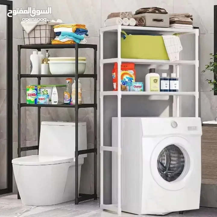 ستاند السيفون وستاند الغسالة توفروا من جديد وبسعر ولا في الأحلام 3 رفوف واسعة لوضع المنظفات، المناشف
