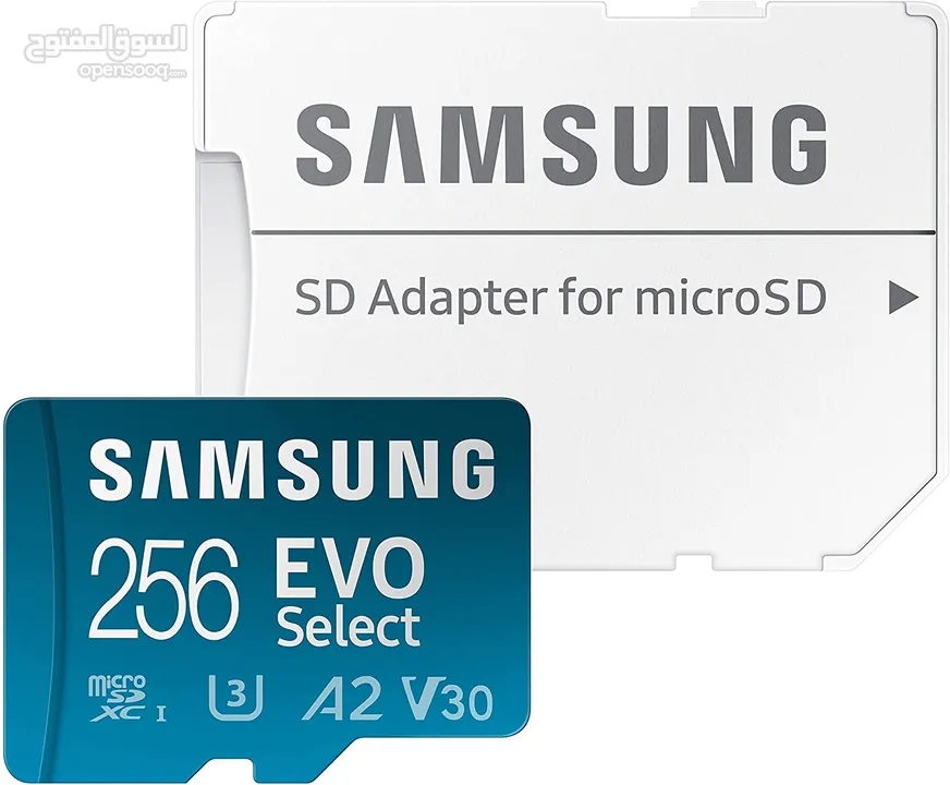 كرت ذاكره مايكرو اس دي كارد ميموري أحدث مواصفات اصدار سامسونج Samsung EVO  select Micro 256gb SD Card - Opensooq
