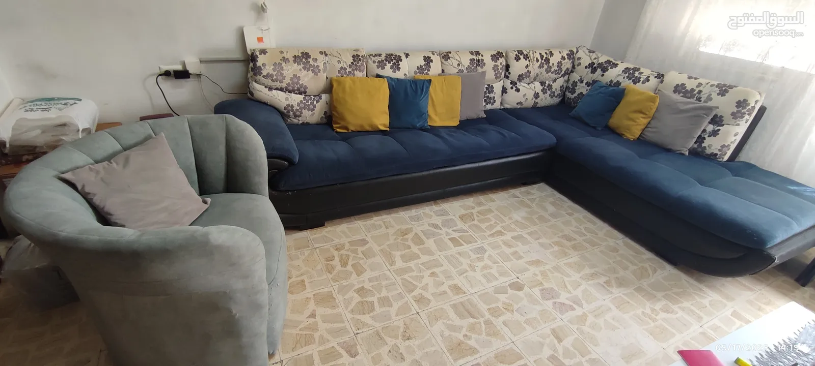 طقم جلوس كورنر مستعمل بحالة جيدة