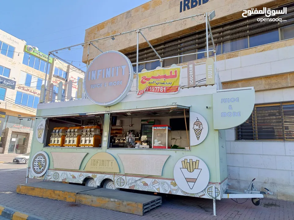 مطعم متنقل (FOOD TRUCK) مع كامل معداته للبيع