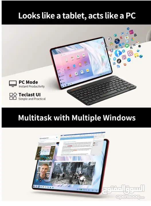 شاهد أنجز العب كل شيء أوضح على شاشة أكـبــر بـ تاب TECLAST TAB T60 AI المزود بالذكاء الاصطناعي