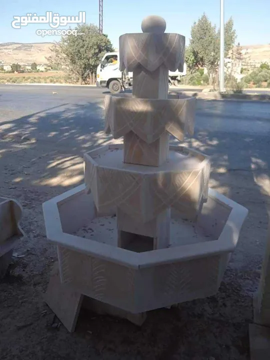 نوافير وشلالات وباربيكو وجميع انواع ديكورات الحجر الطبيعي  العنوان الزرقاء الجديده