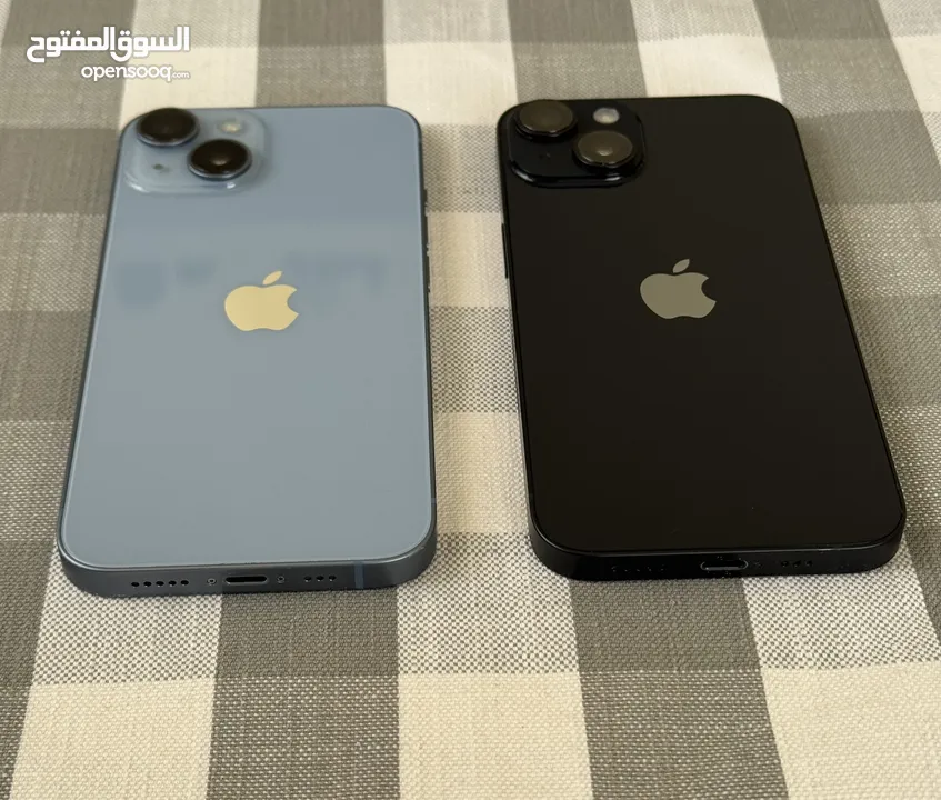 Iphone 14 black and blue 128GB used like new