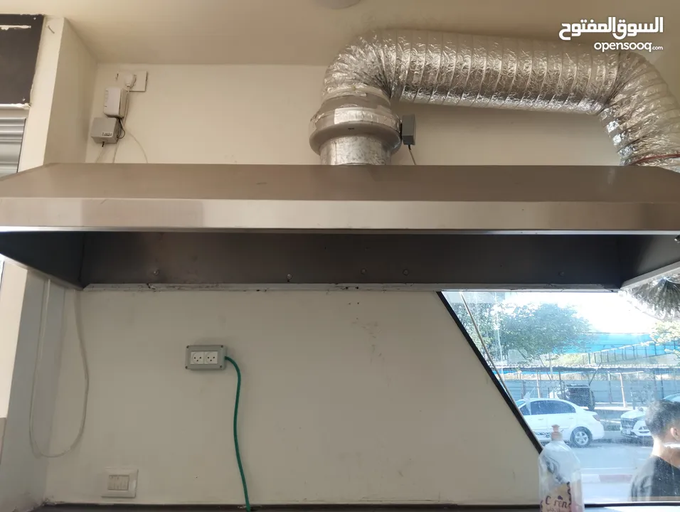 هود شفاط ستانليس ستيل اصلي قياس 2 متر ف 80 سم مع ماتور الشفاط