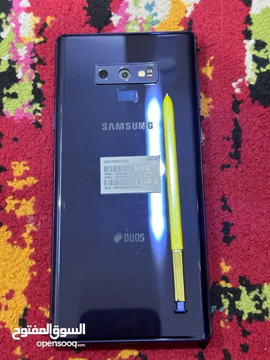 سامسونج نوت 9 بحاله ممتازه  128 جيجا خطين اللون ازرق Samsung note 9