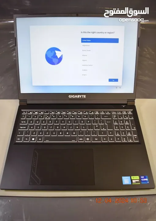 USED GIGABYTE G6 16" Gaming Laptop - Intel core i7, RTX 4060 , 1T SSD