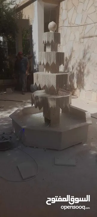 نوافير وشلالات وبابكيو احواض زريعه جميع انواع الحجر البناء والديكورات عروض دائما ان شاءالله