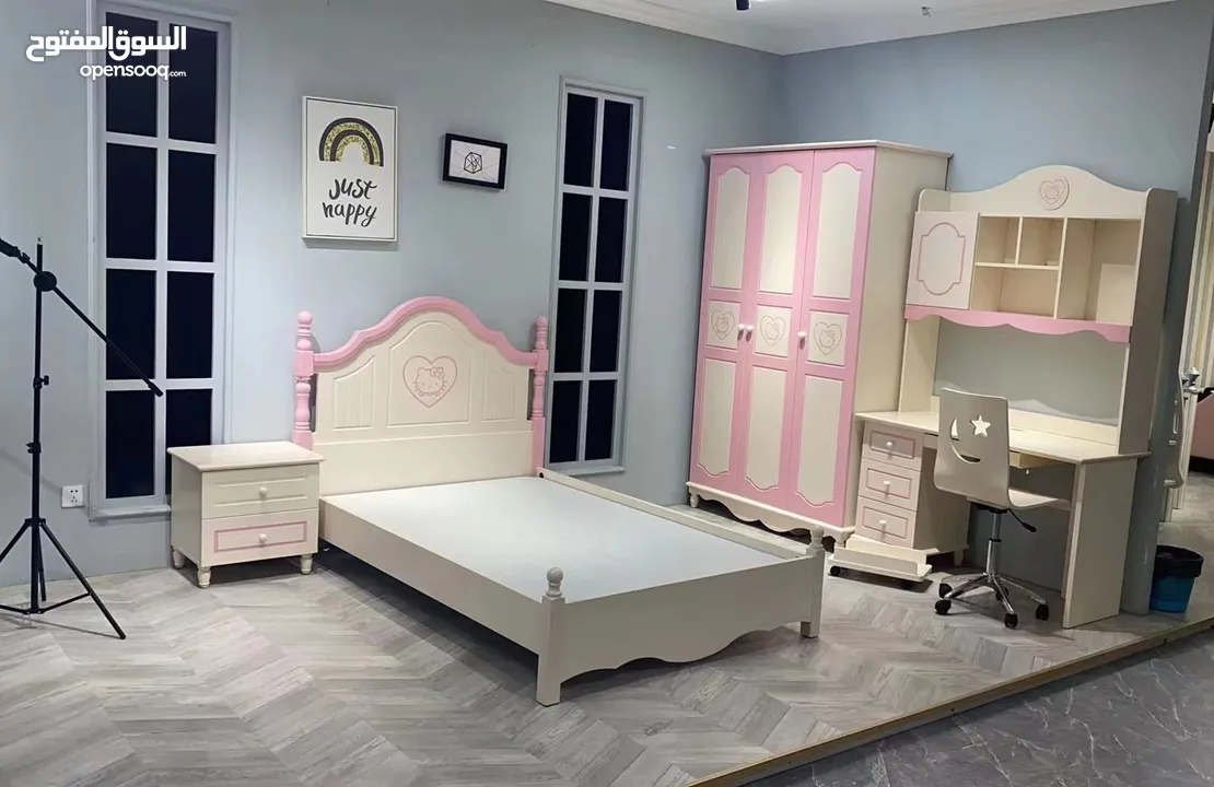 KIDS BEDROOM SET WITH MATTRESS / غرف نوم مل اطفال مع دوشج مع ترکيب مليزيا