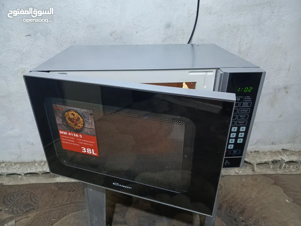 ميكرويف كونتي سلفر 38لتر شبه وكاله وكاله شغال فحص تسخين قوي قابل للتفاوض يوجد توصيل