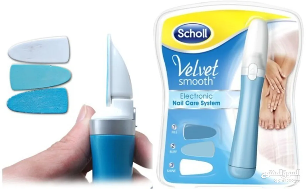 مبرد اظافر شول scholl العنايه بالاظافر  3 روؤس قص مبرد أظافر الاظافر